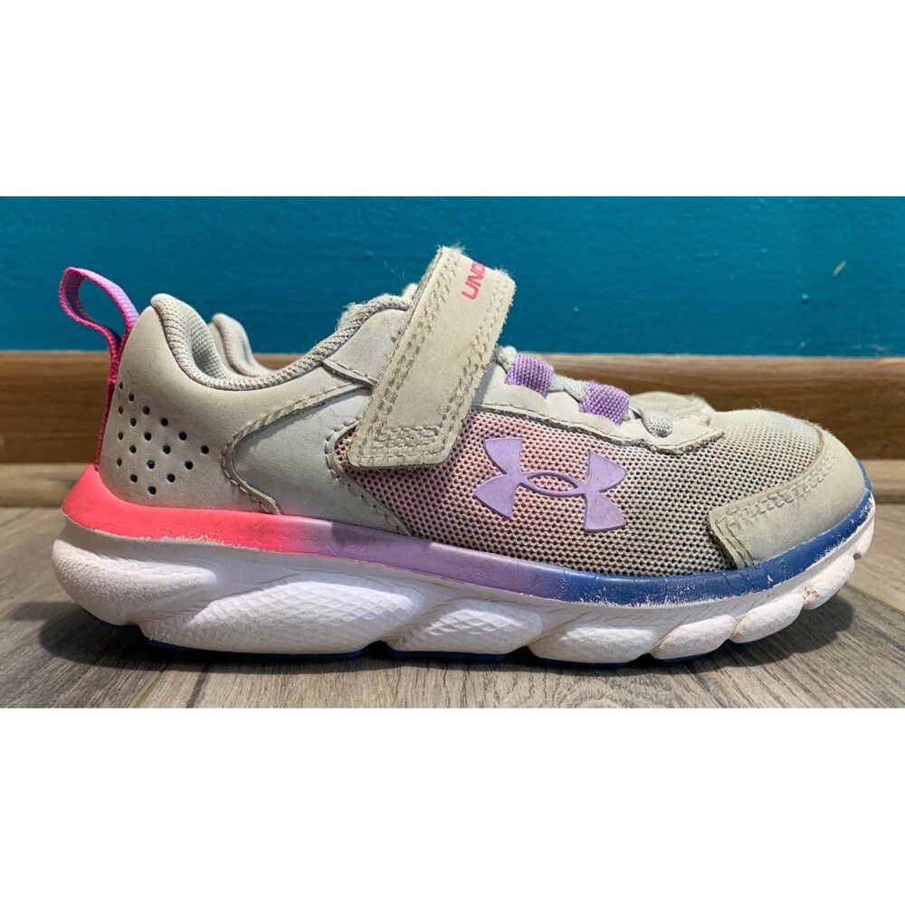 Under Armour Assert 9 AC Kid's Size 12K Gray Athletic Running Sneakers